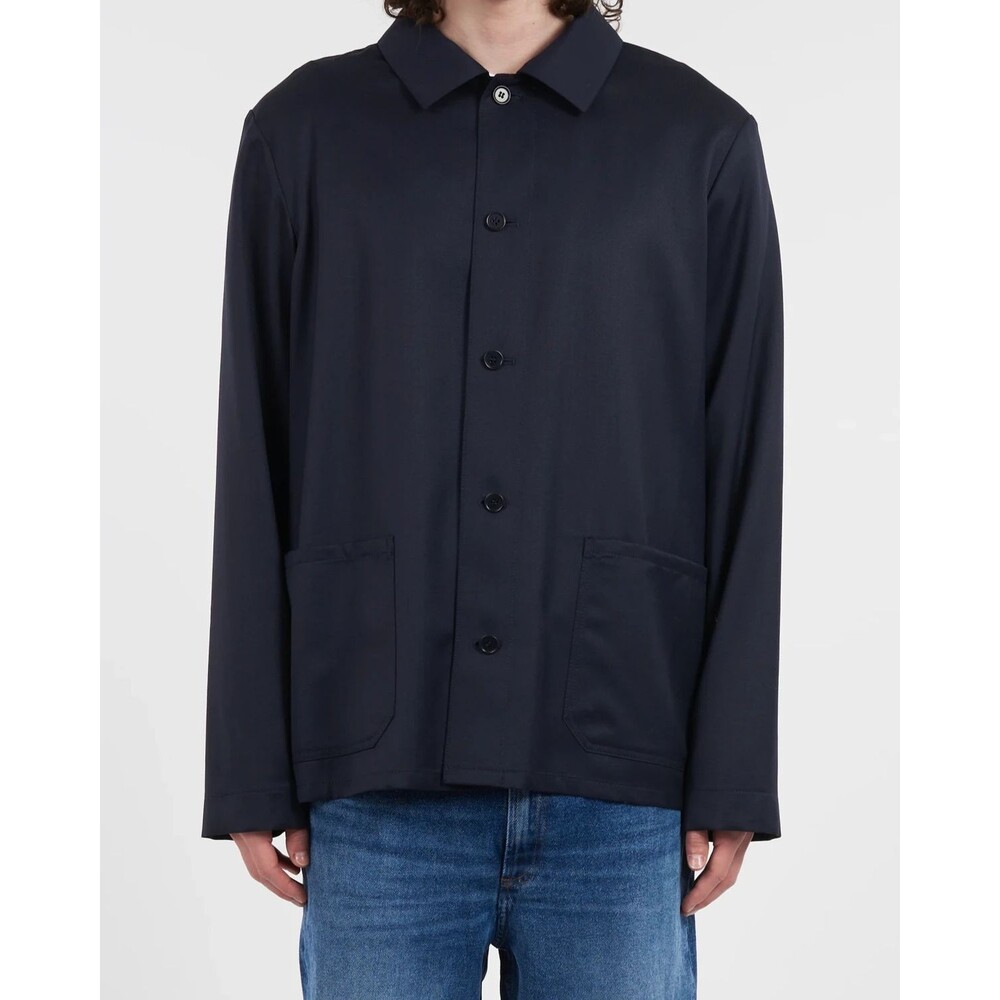 APC Jacket Mens Small Navy Button Lightweight 100% Wool VESTE KERLOUAN $525